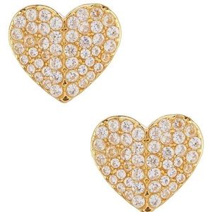 Kate Spade Heart to Heart Pave Small Heart Stud Earrings